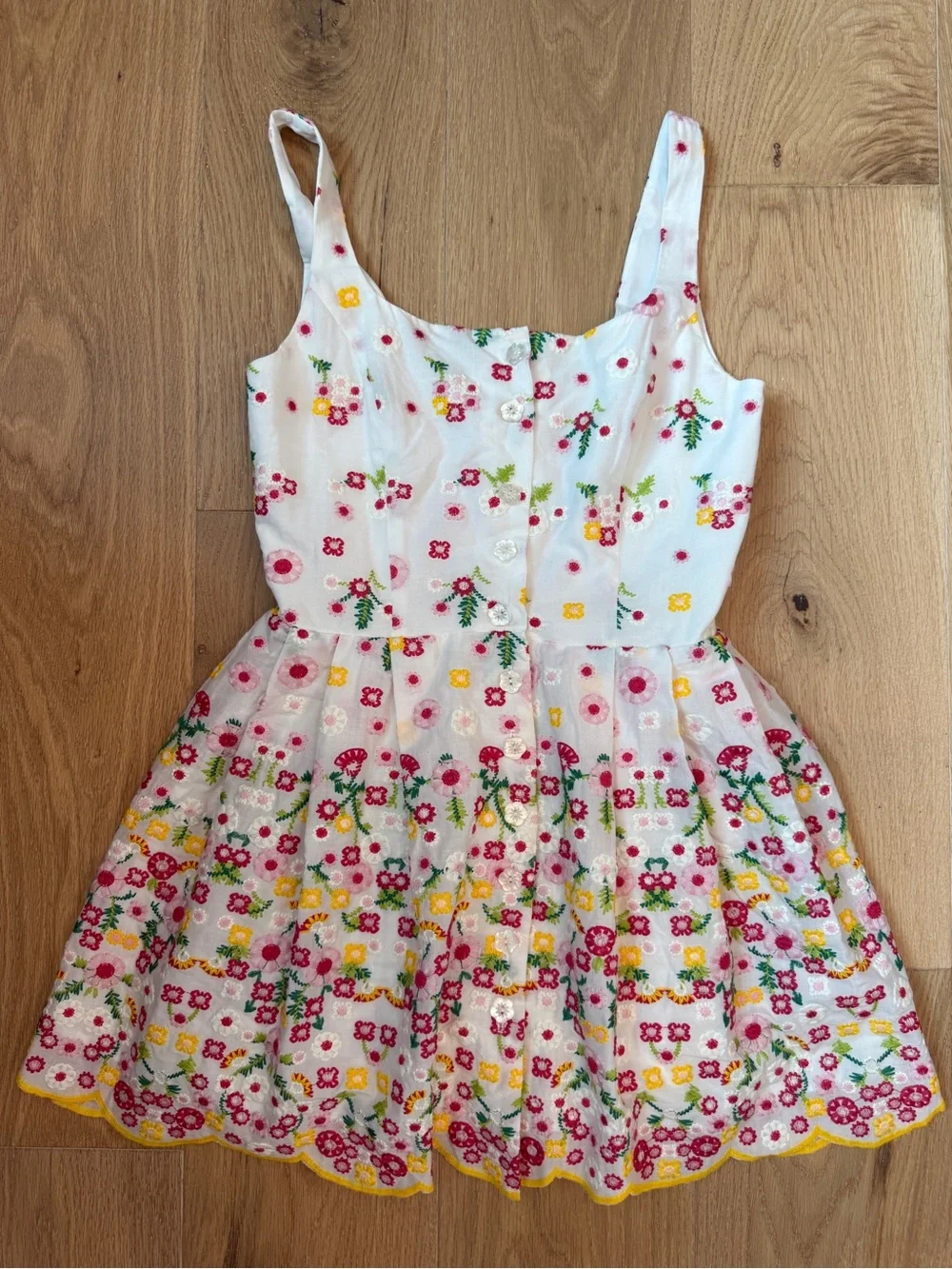 Cartolina Nantucket Marrakech Dress spring floral stitching size XS - Picture 5 of 13